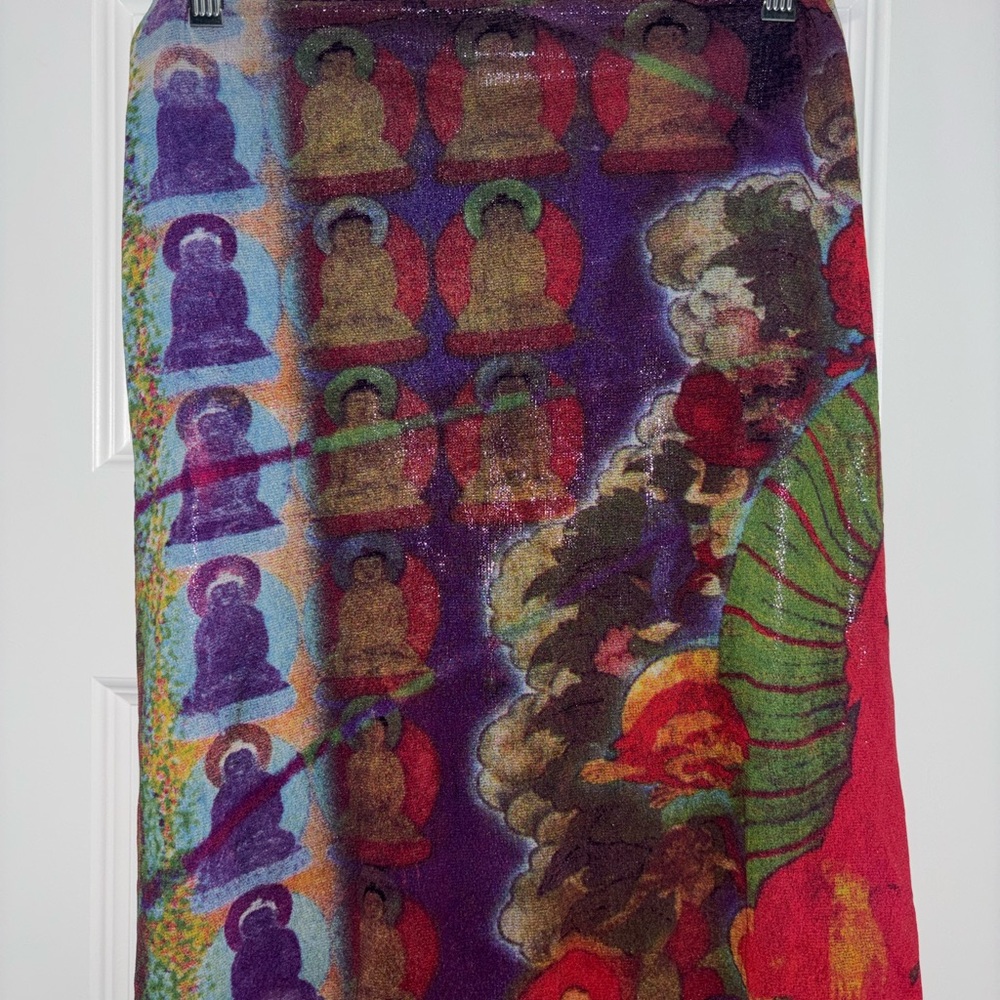 Vivienne Tam Multicolor Buddha Print Skirt